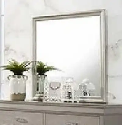 38" Dresser Mirror, Silver Grey, View more