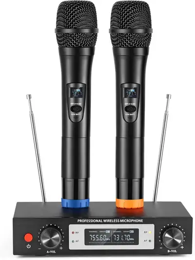 ALPOWL WXM Wireless Microphone, Dual Professional UHF 2pc kit, View more