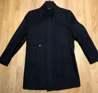 Men's Zara Navy Wool Coat