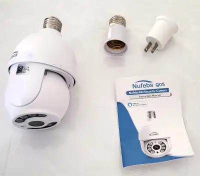 Plugs into a light (or electrial) socket. Adapters included if you want to plug into standard electr...