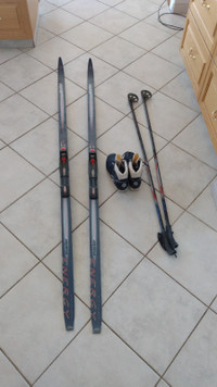 Cross-country Skis/Poles & Size 8 Boots