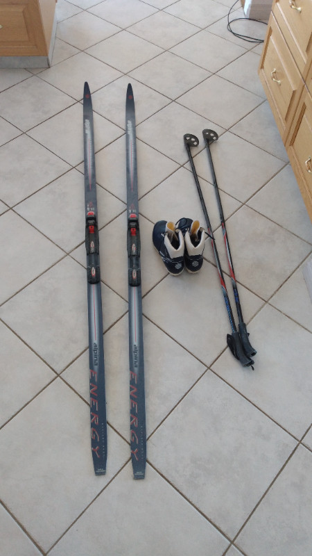 Cross-country Skis/Poles & Size 8 Boots in Ski in St. Albert