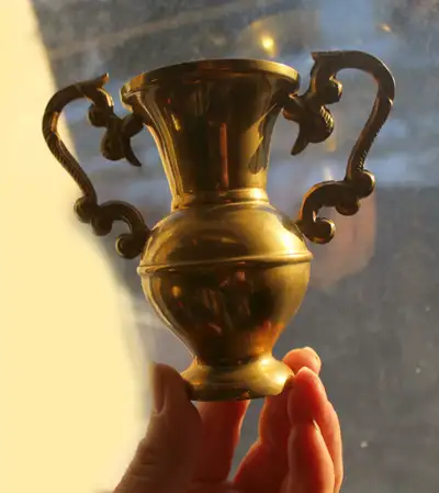 Exquisite brass vase or incense burner, View more