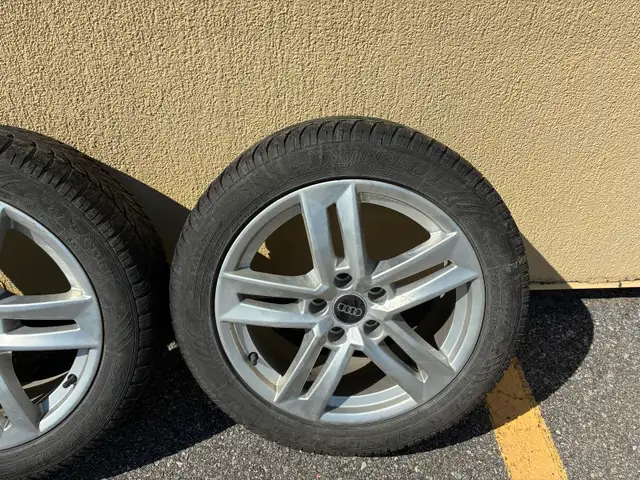 Audi rims 17inch with winter tires & winter mats in Tires & Rims in Ottawa - Image 5