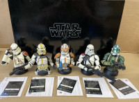 Star Wars Gentle Giant Deluxe Clone Commanders Set Mini Busts