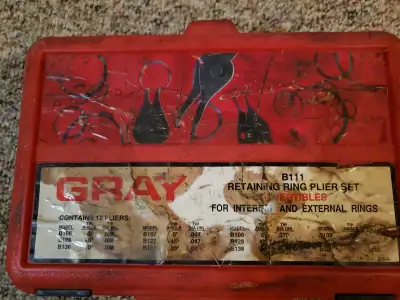 Gray 12 Piece Snap-Ring Plier set, View more