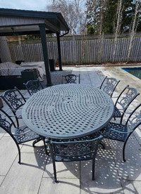 Heavy cast aluminum outdoor dining set