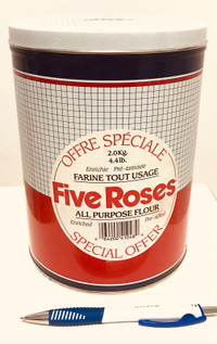 Boîte métallique Five Roses vintage 8 x 6&nbsp;pces