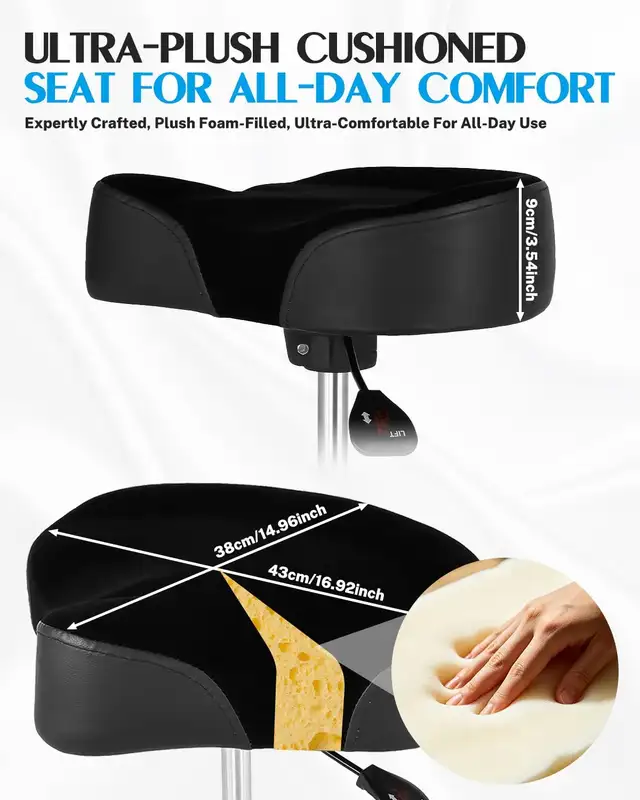Hydraulic Drum Throne - Heavy Duty Saddle Seat, Adjustable Heigh in Drums & Percussion in Oshawa / Durham Region - Image 5
