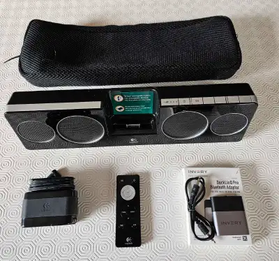 I am selling a used Logitech Pure-Fi Anywhere 2 Compact Docking Speaker with wireless adapter. It is...