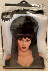 Elvira-like Mistress of the Night costume with Wig