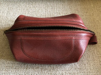 Travel SHAVING MAKEUP STORAGE BAG Leather Look