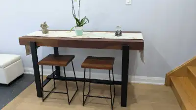 counter and 4 bar stools , View more