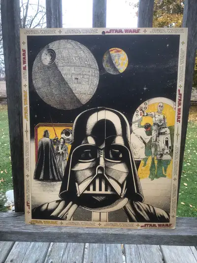 Vintage 1978 Craft Master Star Wars Cardboard Poster, View more
