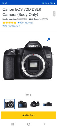 Canon eos 70d camera 