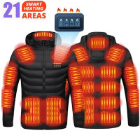 USB men's heated jacket, motorcycle jacket, skiing, camping, win