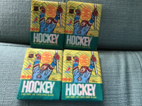 4 unopened packs of 1990-91 opc hockey cards