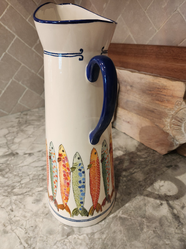 Huge Anthropologie Sardenia Earthenware Pitcher Vase in Home Décor & Accents in Strathcona County - Image 2