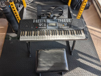 RockJam Piano Keyboard with Stand, Stool, Headphone (RJ561)