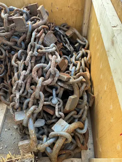 2. Skidder tire chains fits 35.5L 32. Wide 5ft and 16 ft long