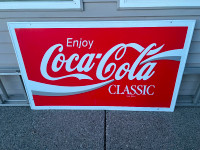 Large Metal/Tin Coca Cola Classic Sign