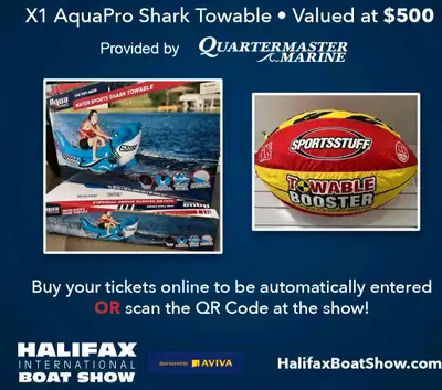 Towable Shark and Booster Ball to make towing easier and the experience more enjoyable and safer for...