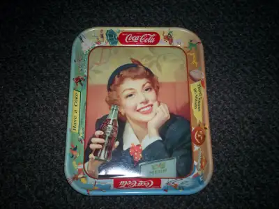 Vintage Coca-Cola Metal Serving Tray, 1950's, View more