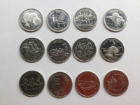 Set de 12 25 cents Canadien 1999(Janvier-Décembre)