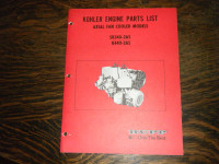 Rupp Kohler SK340-2AS, K440-2AS Engine Parts List