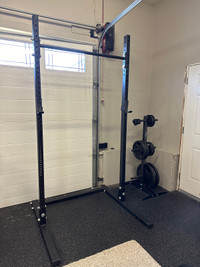 Northern Lights 92" Cross Box Squat Stand with weights and stand