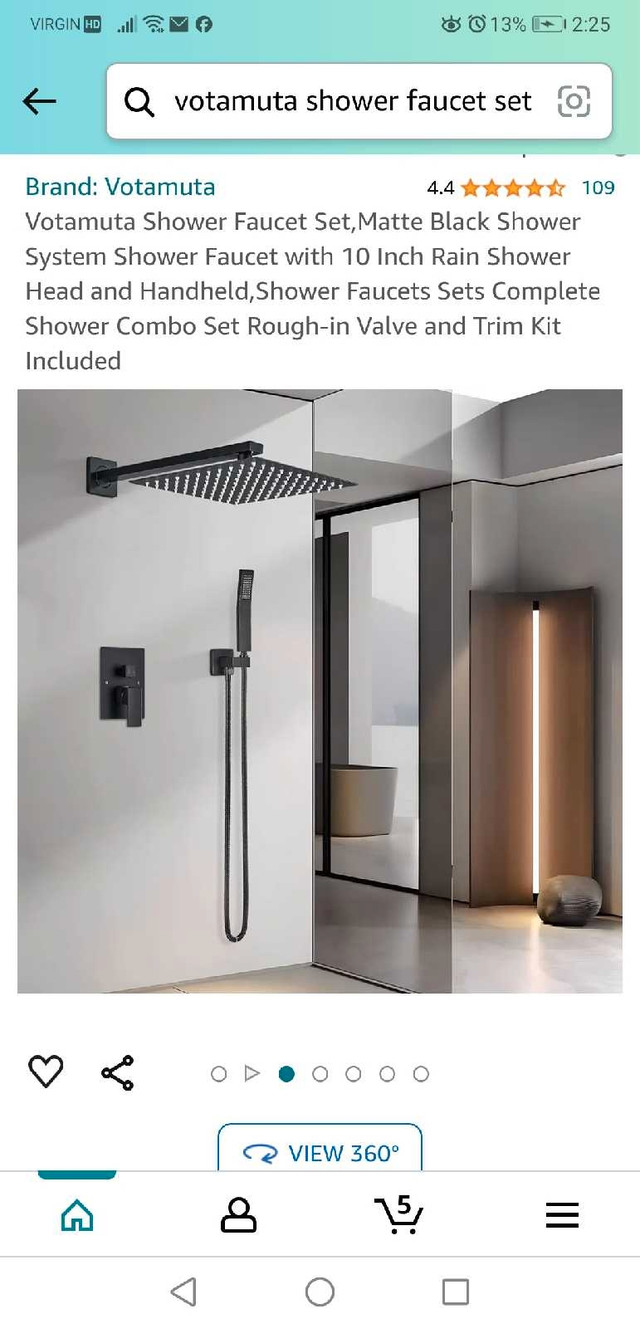 Votamuta Shower Faucet Set. New in Box. Available in kitchener D in Plumbing, Sinks, Toilets & Showers in Cambridge - Image 4