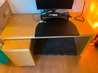 IKEA Large Wood Desk (Extendable Side)