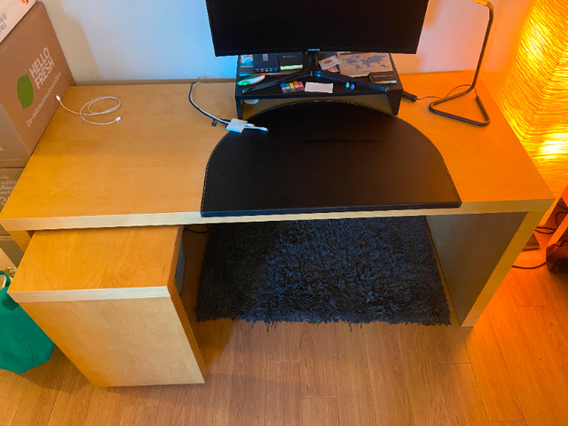 IKEA Large Wood Desk (Extendable Side) in Desks in City of Halifax