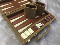 80s 90s 14” CORDUROY MAGNETIC BACKGAMMON Game Original Case