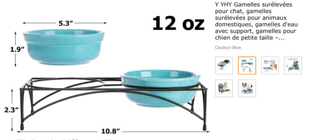 Bols surélevés pour petit chien ou chat dans Accessoires  à Laval/Rive Nord - Image 4