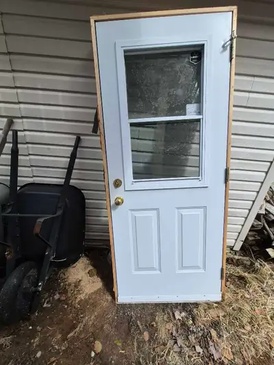 33.5 by 80 Left inswing door for home garage or cabin., View more