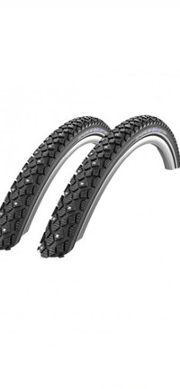 New Schwalbe 700x35 Studded Winter Tires 700c x 35 Bicycle