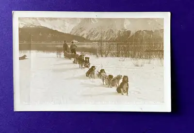 A Visit On The Trail - B&W RPPC c1914 - photo by John E. Thwaites Unused divided back - in good cond...