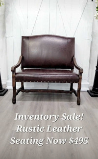 Leather bench seating $495