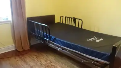 Delta Electric Adjustable home hospital Bed with Half Rails, View more
