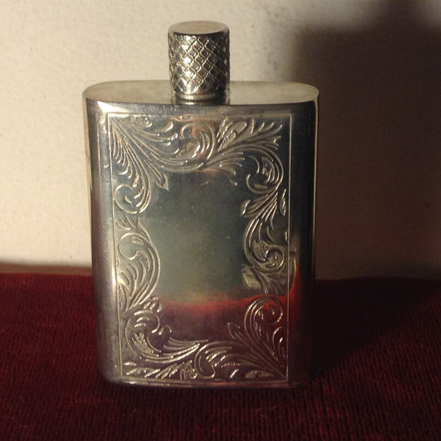 Vintage Silver Metal Bottle in Arts & Collectibles in Vancouver