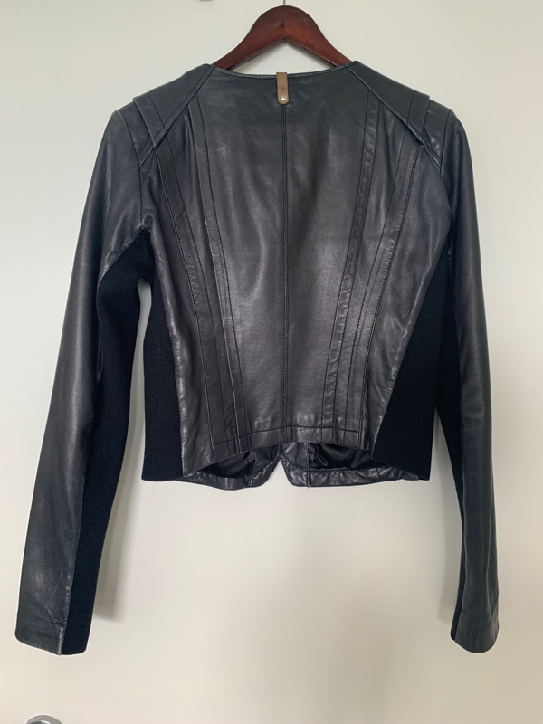 Mackage Woman's Black Leather Jacket in Women's - Tops & Outerwear in Burnaby/New Westminster - Image 2