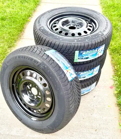 Brand New Set of 4 Winter Tires Installed & Balanced on Brand New Steel Rims I DO NOT PUT THEM ONTO...