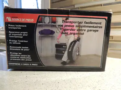 4 sacs NEUFS de transport de pneus pour l'entreposage HONDA CANADA en polyester et nylon, lavables à...
