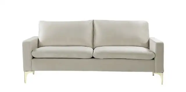 Cream beige sofa with gold legs in Couches & Futons in Norfolk County - Image 5