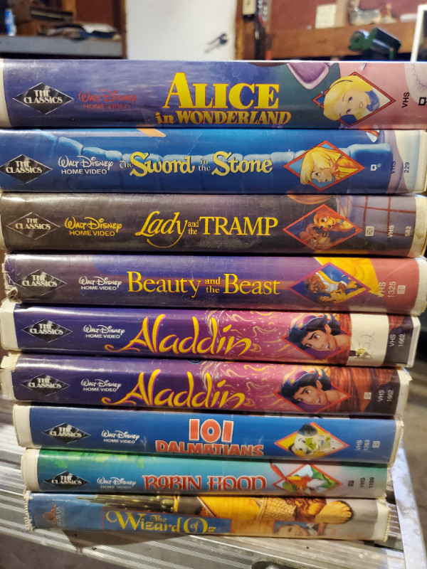 90 VHS TAPES INCL. BLACK DIAMOND DISNEY MOVIES & VHS PLAYER $500, used for sale  