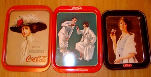 antique tray cabarets coca cola des années 70 l`ensemble dans Art et objets de collection  à Rimouski / Bas-St-Laurent