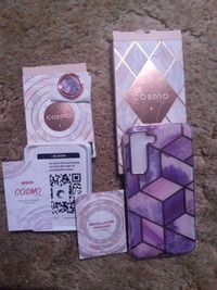 Cosmo Phone Case and Phone Ring Kickstand (Amethyst) Brand New