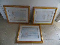 3 BEAUTIFUL LITHOGRAPHS BY  LUCIE BILODEAU