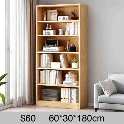 wood open-shelf bookcase, View more